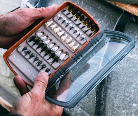 Tacky Pescador Fly Box - Medium Clear Burnt Orange