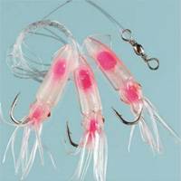Pink Squid Rig - 3 Hooks