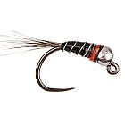 Perdigon Black Silver Barbless Beadhead