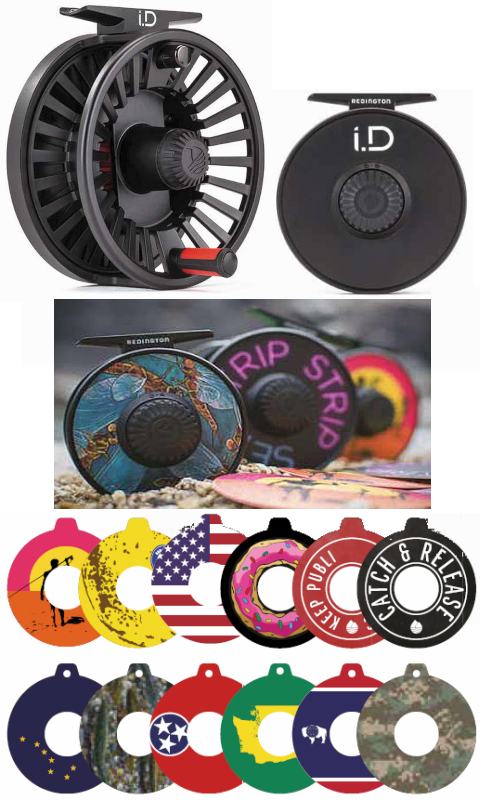 Decals for Redington i.D Large Arbor 3/4 Reel.