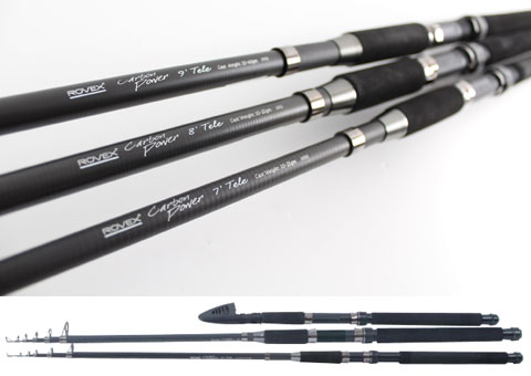 Rovex Carbon Power Telescopic Spinning Rods: 7ft, 8ft,9ft