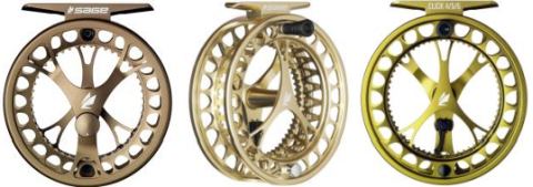 Sage Click Fly Reels: Bronze, Champagne, Lime