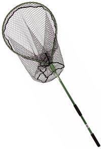 Folding Salmon/Pike Landing Net With Rubber Mesh