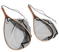 Wooden Frame Hand Trout Nets - With Rubber Mesh