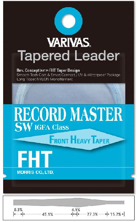 VARIVAS Tapered Leader Record Master SW FHT IGFA [Nylon]