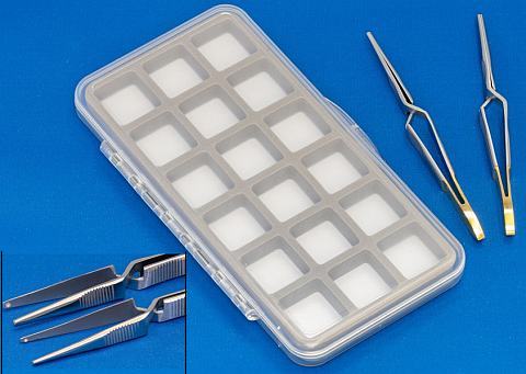 Veniard Empty Bead Box With 2 Bead Tweezers